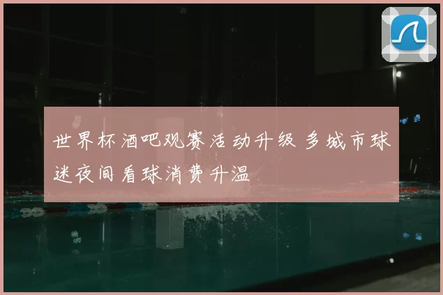 世界杯酒吧观赛活动升级 多城市球迷夜间看球消费升温